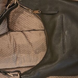 Black Leather Hobo Bag